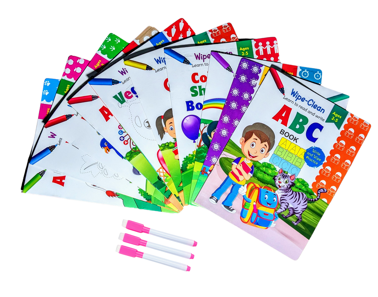 10 Write & Wipe Children Books Set